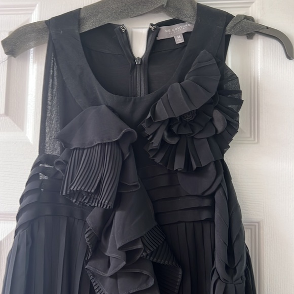 MM COUTURE BLACK pleated cocktail dress - Picture 2 of 3